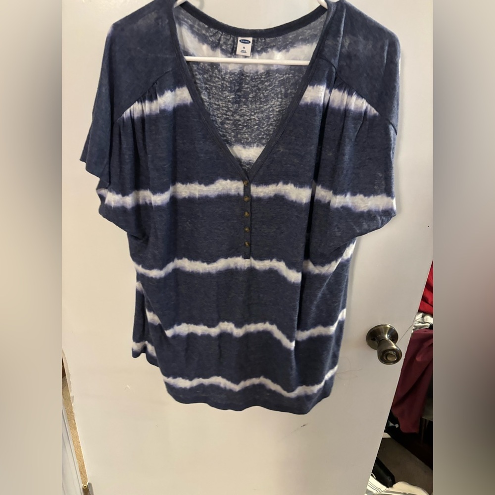 Old Navy Tie Dye Button Down Henley Top